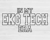 In My EKG Tech Era Svg Files For Cricut, EKG Tech Svg, Cardiology Svg Dxf Png Eps Cut Files Silhouette