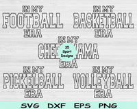 Football Svg Files For Cricut, Baseball Svg, In My Era Svg Dxf Png Eps Cut Files Silhouette