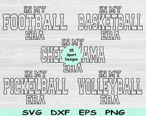 Football Svg Files For Cricut, Baseball Svg, In My Era Svg Dxf Png Eps Cut Files Silhouette