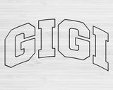 Gigi Svg Files For Cricut, Grandma Svg, Nana Svg Dxf Png Eps Cut Files Silhouette