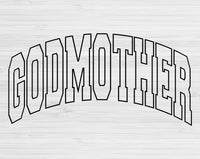 Godmother Svg Files For Cricut, Godmother Png, Godmother Shirt Svg Dxf Png Eps Cut Files Silhouette