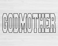 Godmother Svg Files For Cricut, Godmother Png, Godmother Shirt Svg Dxf Png Eps Cut Files Silhouette