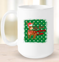 Oh Deer Christmas Is Here Funny Christmas Coffee Mug
