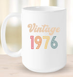 1976 Retro Vintage Birth Year Blast Coffee Mug, Tumbler, Wine Glass
