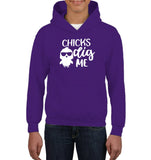 Chicks Dig Me Easter Shirt Kids Heavyweight Pullover Hoodie