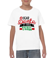 Funny Christmas Shirt For Kids Dear Santa It Was Them