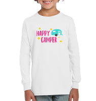 Happy Camper Kids Fleece Pullover Sweatshirt
