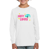Happy Camper Kids Fleece Pullover Sweatshirt