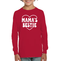 Mama's Bestie Family Shirt Kids Fleece Pullover Sweatshirt