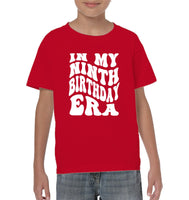 In My Ninth Birthday Era  Birthday Shirt Kids Tee, Hoodie, Sweatshirt