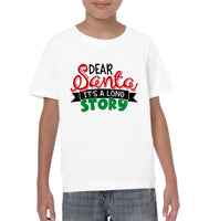 Funny Christmas Shirt Dear Santa It's A Long Story Shirt For Kids