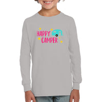 Happy Camper Kids Fleece Pullover Sweatshirt