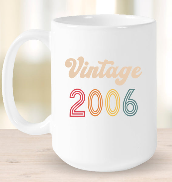 2006 Retro Vintage Birth Year Blast Coffee Mug, Tumbler, Wine Glass