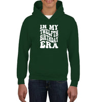 In My Twelfth Birthday Era Birthday Shirt Kids Heavyweight Pullover Hoodie