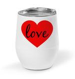 Love With Heart Valentine's Day Coffee Cup, Tumbler, Wine Drinking Mug For Women