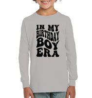 In My Birthday Boy Era Birthday Shirt Kids Fleece Pullover Sweatshirt