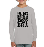 In My Birthday Boy Era Birthday Shirt Kids Fleece Pullover Sweatshirt