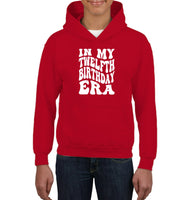 In My Twelfth Birthday Era Birthday Shirt Kids Heavyweight Pullover Hoodie