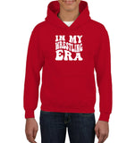 In My Wrestling Era Sports Shirt Kids Heavyweight Pullover Hoodie