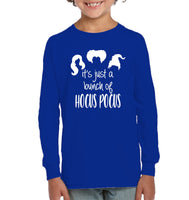 Hocus Pocus It's Just A Bunch Of Hocus Pocus Kids Fleece Pullover Sweatshirt