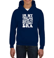 In My Twelfth Birthday Era Birthday Shirt Kids Heavyweight Pullover Hoodie