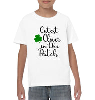 Cutest Clover in the Patch St. Patrick’s Day Kids Shirt, Baby Onesie, Sweatshirt