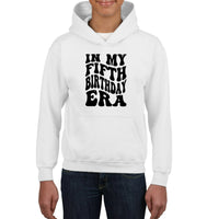 In My Fifth Birthday Era Birthday Shirt Kids Tee, Hoodie, Sweatshirt