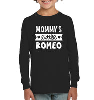 Mommy's Little Romeo Valentines Kids Fleece Pullover Sweatshirt