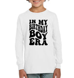 In My Birthday Boy Era Birthday Shirt Kids Fleece Pullover Sweatshirt