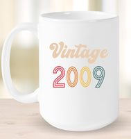2009 Retro Vintage Birth Year Blast Coffee Mug, Tumbler, Wine Glass