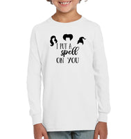 Hocus Pocus I Put A Spell on You Kids Fleece Pullover Sweatshirt