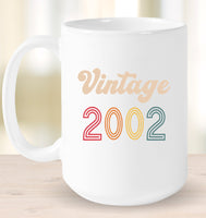 2002 Retro Vintage Birth Year Blast Coffee Mug, Tumbler, Wine Glass