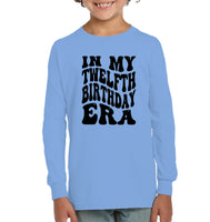 In My Twelfth Birthday Era Birthday Shirt Kids Fleece Pullover Sweatshirt
