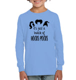 Hocus Pocus It's Just A Bunch Of Hocus Pocus Kids Fleece Pullover Sweatshirt