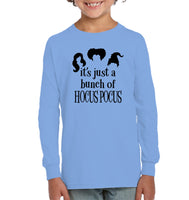 Hocus Pocus It's Just A Bunch Of Hocus Pocus Kids Fleece Pullover Sweatshirt