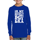 In My Birthday Boy Era Birthday Shirt Kids Fleece Pullover Sweatshirt