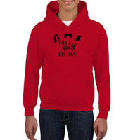 Hocus Pocus I Put A Spell on You Kids Heavyweight Pullover Hoodie