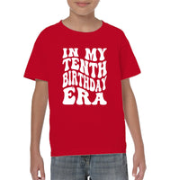 In My Tenth Birthday Era Birthday Shirt Kids Tee, Hoodie, Sweatshirt