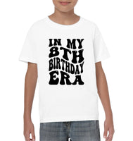 In My 8th Birthday Era Birthday Shirt Kids Tee, Hoodie, Sweatshirt