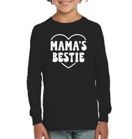 Mama's Bestie Family Shirt Kids Fleece Pullover Sweatshirt