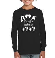 Hocus Pocus It's Just A Bunch Of Hocus Pocus Kids Fleece Pullover Sweatshirt