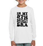 In My 8th Birthday Era Birthday Shirt Kids Tee, Hoodie, Sweatshirt