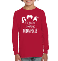 Hocus Pocus It's Just A Bunch Of Hocus Pocus Kids Fleece Pullover Sweatshirt