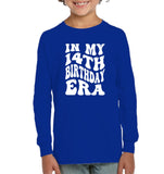 In My 14th Birthday Era Birthday Shirt Kids Fleece Pullover Sweatshirt