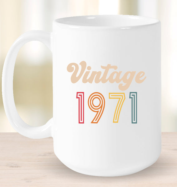 1971 Retro Vintage Birth Year Blast Coffee Mug, Tumbler, Wine Glass