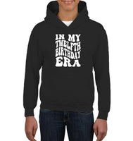 In My Twelfth Birthday Era Birthday Shirt Kids Heavyweight Pullover Hoodie