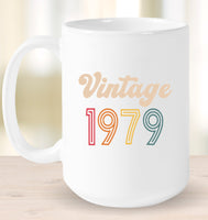 1979 Retro Vintage Birth Year Blast Coffee Mug, Tumbler, Wine Glass