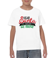 Funny Christmas Shirt Dear Santa It Wasn't My Fault Shirt For Kids