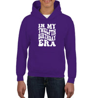 In My Twelfth Birthday Era Birthday Shirt Kids Heavyweight Pullover Hoodie