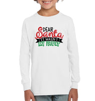 Funny Christmas Shirt Dear Santa It Wasn't My Fault Shirt For Kids
